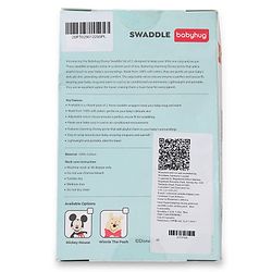 Babyhug Disney Sailor Mickey Premium Swaddle Wrapper - Blue Soft Breathable Cotton Adjustable Velcro Closure| Gentle on Baby's Skin 0-6 Months Prevents Startling Reflex Travel Friendly