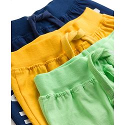 Babyhug Single Jersey Knit Mid Thigh Printed Shorts Pack of 3 - Multicolor