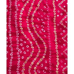 Babyhug Cambric Cotton Woven Full Sleeves Kurta Dhoti Set with Bandhani Print - Fuchsia & White