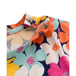 Babyhug Cotton Knit Full Sleeves Co-ords Night Suit With Floral Print - Multicolour