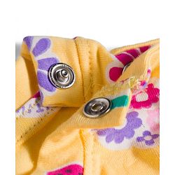 Babyhug Cotton Knit Full Sleeves T-Shirt & Pyjama Co-ord Night Suit With Floral & Rainbow Print - Yellow