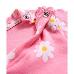 Babyhug Cotton Knit Full Sleeves T-Shirt & Pyjama Co-ord Night Suit With Floral Print - Pink