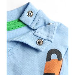 Babyhug Cotton Knit T-Shirt with All Over Print Half Sleeves Multicolor 6-9 Months