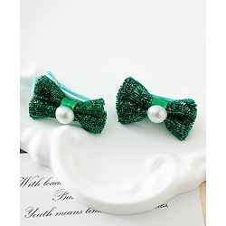 Babyhug Kids Free Size Bow & Butterfly Clips - Golden
