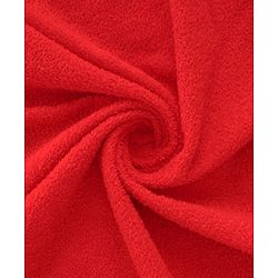 Babyhug Terry Knit Hooded Towel With Crab Design L 71.5 cm X B 68.5 cm - Red