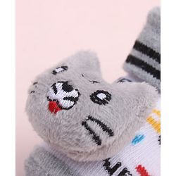 Cute Walk by Babyhug Sock Shoes With Animal Applique - Multicolour
