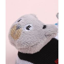 Cute Walk by Babyhug Sock Shoes With Animal Applique & Numbers Design - Multicolour