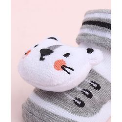 Cute Walk by Babyhug Socks Shoes With Animal Applique - Multicolor
