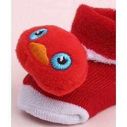 Cute Walk by Babyhug Socks Shoes With Bird Applique - Multicolor