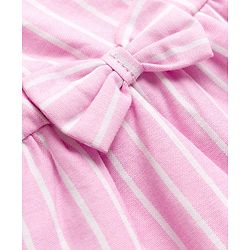 Babyhug Cotton Woven Sleeveless Checkered Co-ords Top & Shorts Set with Bow Applique - Pink