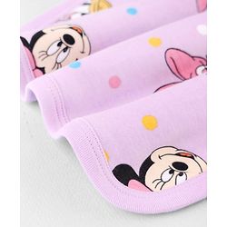 Babyhug Disney Hand & Face Towel with Minnie & Friends Graphic L 33 X B 33 cm Pack of 3 - Pink White & Sea Green