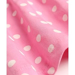 Babyhug Single Jersey Knit Sleeveless Polka Dot Printed Frock - Pink