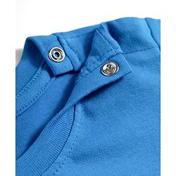 Babyhug Cotton Knit Half Sleeves T-Shirt with Rainbow & Text Print - Blue