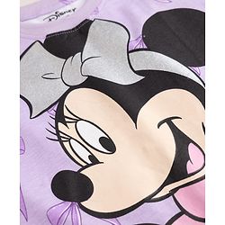 Babyhug Disney Single Jersey Knit Half Sleeves T-Shirt & Shorts Set with Minnie Mouse Graphics - Lavender