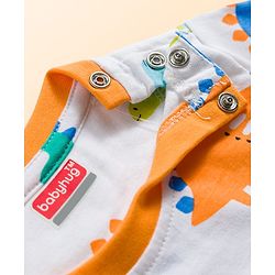 Babyhug Cotton Knit Half Sleeves Vehicles Printed Co-Ords T-Shirt & Shorts Night Suit - White