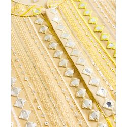 Babyhug Georgette Woven Full Sleeves Sequenced Embroidered Kurta & Pyjama Set - Yellow