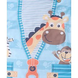 Babyhug Snuggle Buddy Teddy Sleeping Bag with Hood Blue| 100% Cotton Baby Sleep Sack| UltraSoft Bubble Lining| Smooth Zipper Closure| Newborn Essential|Travel Friendly|Carry Nest Mattress| 0-6 Months