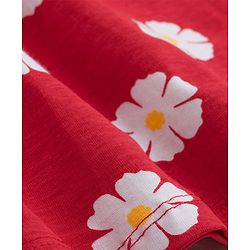 Babyhug Cotton Knit One Piece Dresses/Frocks with Shoulder Straps All Over Floral Prints Multi Color Newborn