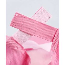 Babyhug Disney Cotton Woven Cap With Mickey Mouse Graphics Pink - Diameter 20 cm