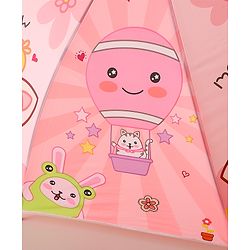 Babyhug Free Size Umbrella with Animal Print - Pink