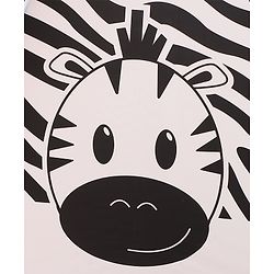 Babyhug Free Size Umbrella with Zebra Print - Back & White
