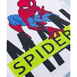 Babyhug Marvel Single Jersey Knit Half Sleeves T-Shirt with Spiderman Graphic - White