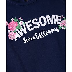 Babyhug Cotton Knit T-Shirt with Graphic Print and Ruffle Sleeves Multi Color 6-9 Months