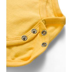 Babyhug 100% Cotton Knit Half Sleeves Onesies with Animal Print & Stripes Pack of 3 - Multicolor
