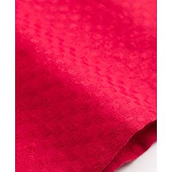 Babyhug Cotton Blend Woven Full Sleeves Solid Colour Dobby Embroidered Kurta Dhoti Set - Red