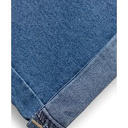 Babyhug Mid Thigh Length Solid Color Denim Shorts - Blue