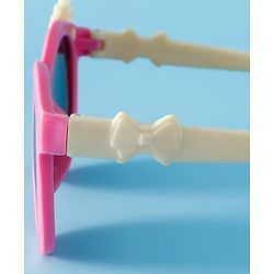 Babyhug Solid Coloured Sunglasses With Flower Applique - Beige