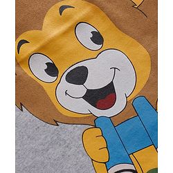 Babyhug Single Jersey Knit Half Sleeves T-Shirt & Shorts Set with Lion Print - Green