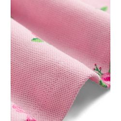 Babyhug Cotton Knit One Piece Dresses / Frocks with Polo Collar Half Sleeves All Over Floral Print Pink 3-6 Months