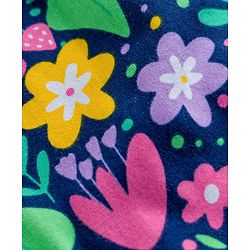 Babyhug 100% Cotton Knit Sleeveless Floral Printed Top - Multicolour