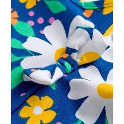 Babyhug Cotton Knit Sleeveless Floral Printed Top - Multicolour