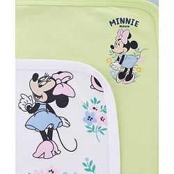 Babyhug DIsney Interlock Knit Hand & Face Towels With Minnie Mouse Graphic Pack of 2 L 27 x B 24 cm - Multicolor
