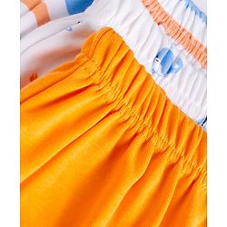 Babyhug Cotton Knit Full Length Diaper Leggings With Sea Life Print Pack of 3 - Multicolor