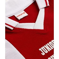 Babyhug Cotton Pique Polo T-Shirt Half Sleeves with Front and Back Print Multi Color 12-18 Months