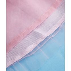 Babyhug Mesh Woven Sleeveless A Line Party Dress with Lace Detailing & Bow Applique - Dusty Pink