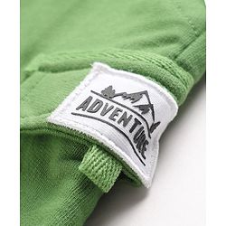 Babyhug Terry Knit Mid Thigh Shorts With Cargo Pockets & Patch - Green