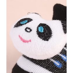 Cute Walk by Babyhug Ankle Length Socks Shoes With Panda Applique & Stripes - Black