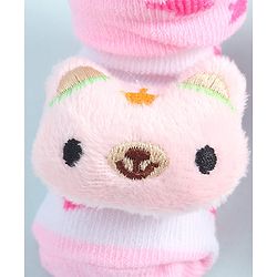 Cute Walk by Babyhug Socks Shoes With Animal Applique - Pink