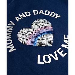 Babyhug Cotton Knit T-Shirt Half Sleeves Sequins Detailing Multi Color 6-9 Months
