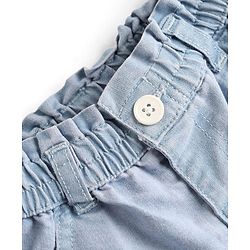 Babyhug Disney Denim Full Length Jeans With Minnie Mouse Graphic & Bow Embroidery - Light Blue