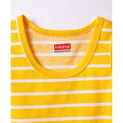 Babyhug 100% Single Jersey Knit Sleeveless Striped Vests - Multicolor