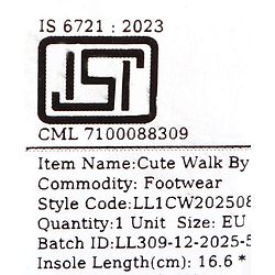Cute Walk by Babyhug Velcro Closure Solid Sandals - Black