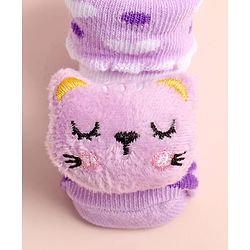 Cute Walk by Babyhug Ankle Length Socks Shoes With Applique - Multicolor