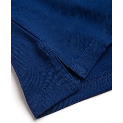 Babyhug 100% Cotton Knit Solid Colored Half Sleeves Polo T-Shirt - Navy Blue