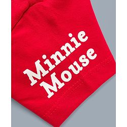 Babyhug Disney Single Jersey Knit Half Sleeves T-Shirts With Minnie Mouse Graphic Pack of 2 - Red & White