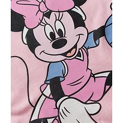 Babyhug Disney 100% Cotton Knit Half Sleeves T-Shirt & Pant Set With Minnie Mouse Graphics - Multicolor